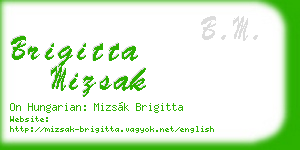 brigitta mizsak business card