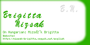 brigitta mizsak business card